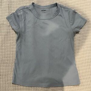 Old Navy Light Gray Ribbed Tee